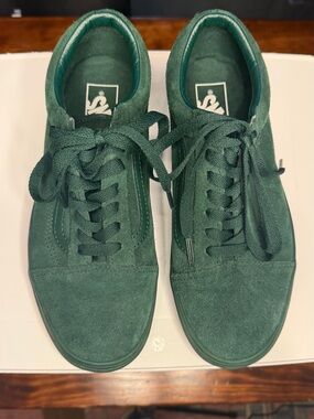 Vans Green Suede Low-Top Sneakers